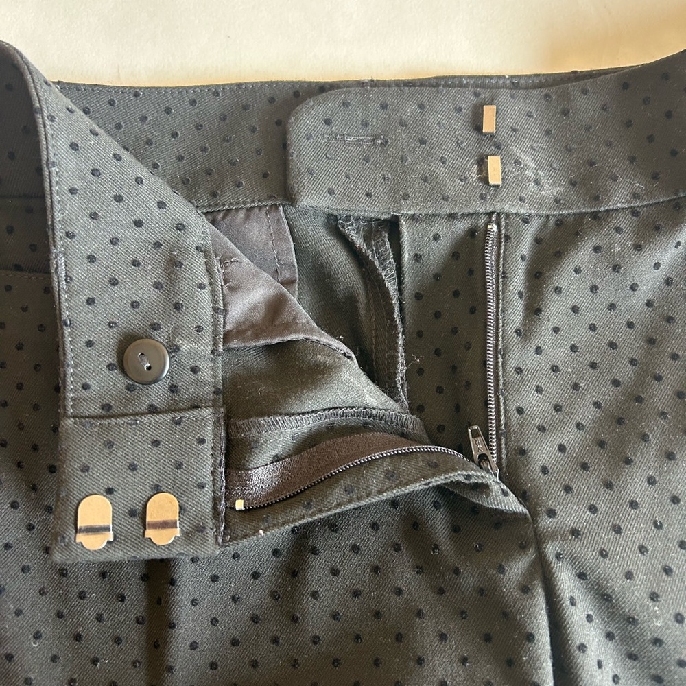 LOFT Black Polka Dot Trousers